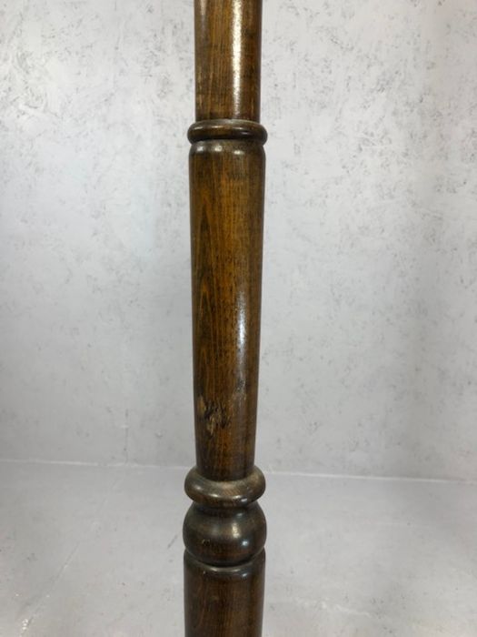 Three wooden turned and carved standard lamps, the tallest approx 172cm - Image 10 of 10