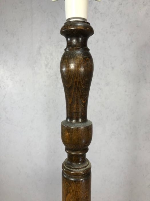 Three wooden turned and carved standard lamps, the tallest approx 172cm - Image 8 of 10