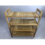 Pair of wooden shoe storage racks