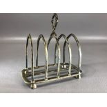 Silver Hallmarked for Sheffield Toast Rack by Thomas Bradbury & Sons Ltd weight approx 180g