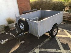 Car Trailer 127 x 153 x 46cm Good tyres, spare wheel, light board