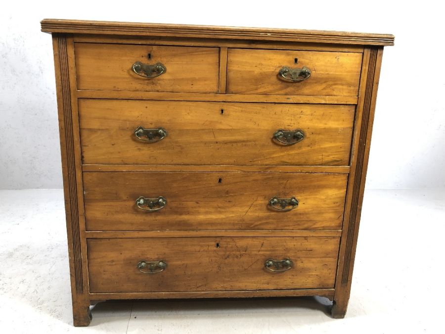 Satinwood chest of five drawers