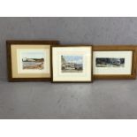 Two framed limited edition prints by Glyn Marsh, 'Seaton Hole' and 'Beer', along with one further