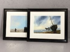 Two nautical limited edition giclee prints, both 1/50, signed in pencil, framed and glazed, the