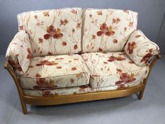 Modern Ercol two seater sofa with cushions, approx 165cm in length