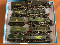 Railway HO / OO collection of five locomotives and tenders