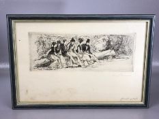 PERCY THOMAS (British, 1846-1922), Etching, Hadley Wood 1870s, marked first state, approx 24cm x