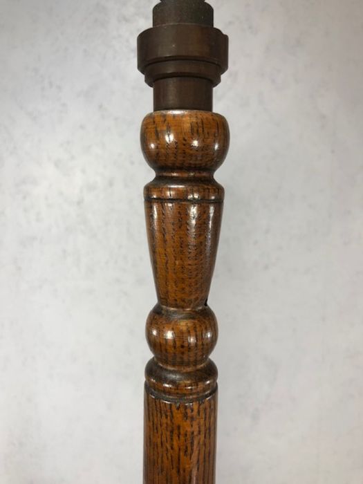 Three wooden turned and carved standard lamps, the tallest approx 172cm - Image 5 of 10