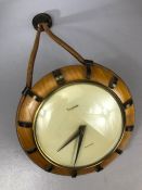 Mid Century circular Electora wall clock by Funghans, approx 24cm in diameter