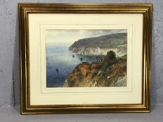 ARTHUR W. PERRY (British fl.1908-1939), watercolour of Devon coastal scene, signed lower right,