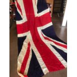 Very large vintage Union Jack (A/F), approx 370cm x 170cm