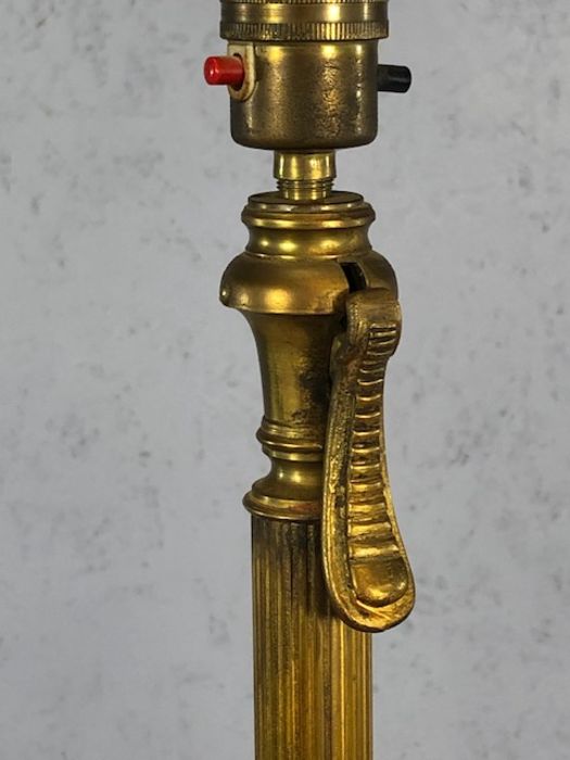 Ornate marble and gilt metal lamp stand, approx 155cm tall - Image 3 of 7