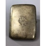 Silver Hallmarked Cigarette case Birmingham by William Henry Sparrow approx 6 x 8cm & 64g