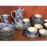 Noritake 'Howo' Blue and White China part Tea set, approx 40 pieces