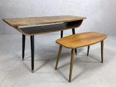 Two Mid Century style coffee tables, the larger approx 90cm x 38cm x 50cm
