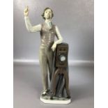 Lladro ceramic figure of a photographer with a plate camera `Say Cheese`, no. 5195, approx 35cm