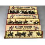 Vintage Toys W Britains Regiments of all Nations CUIRASSIERS NO. 138, QUEENS OWN HUSSARS, USA