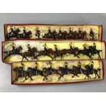 Vintage Toys W Britains Regiments of all Nations. Three sets of mounted horseback regiments (21