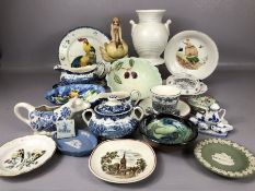 Collection of vintage ceramics to include Dartmouth vase, a selection of Royal Worcester 'Avon