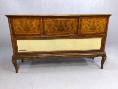 Vintage Hungarian Rhapsody walnut finished radiogram containing stereo separates to include