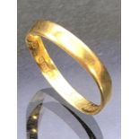18ct Gold band A/F approx 1.4g