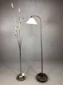 Two modern standard lamps, one A/F