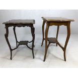 Two similar styled pie crust occasional tables, the larger approx 61cm x 45cm x 73cm tall