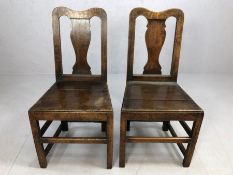 Pair of wooden rustic chairs