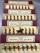 Four sets of Repainted Britains Lead Soldiers to include Arabs of the Desert, The Royal Sussex
