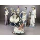 Collection of six Lladro and Nao figurines, along with one other (7)