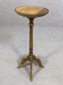 Small pine vintage turned occasional side table / plant stand, on four splayed legs, approx 66cm