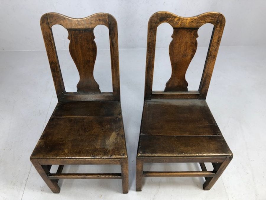 Pair of wooden rustic chairs - Image 2 of 4