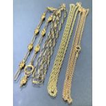 9ct Gold necklaces and and chains all as found total weight approx 11.4g