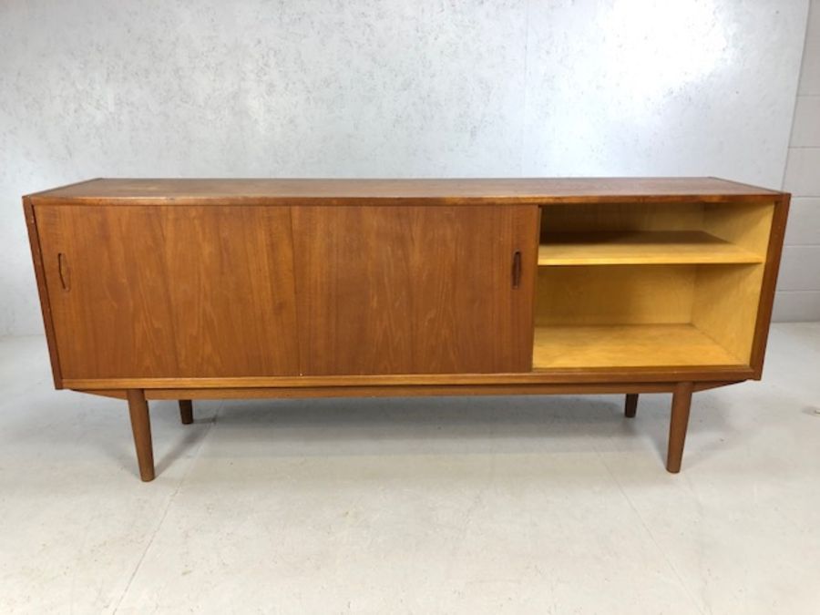 Swedish Mid Century Troeds Bjarnum sideboard by Nils Jonsonn, four drawers to centre with cutlery - Image 5 of 8