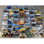 Collection of modern mostly Hot Wheels die cast vehicles, approx 38 boxed, 14 unboxed