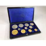 Queen Victoria 1887 eleven coin year set comprising; gold five pounds, two pounds, sovereign and