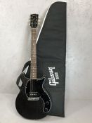 Gibson Les Paul Junior double cut tribute electric guitar in worn ebony, with soft case