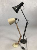 Two vintage anglepoise style desk lamps