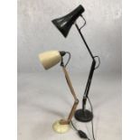 Two vintage anglepoise style desk lamps
