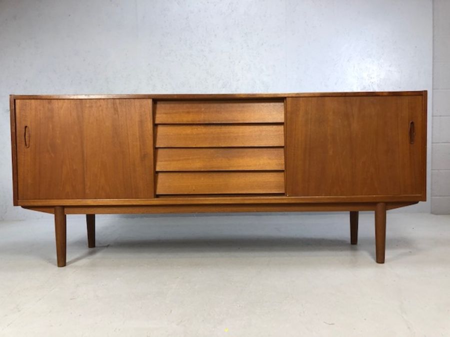 Swedish Mid Century Troeds Bjarnum sideboard by Nils Jonsonn, four drawers to centre with cutlery - Image 2 of 8