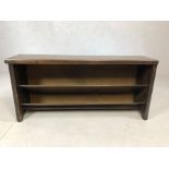 Dark wood shoe rack, approx 100cm x 25cm x 45cm tall