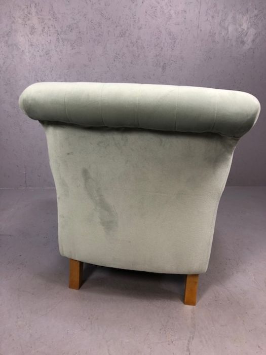 Upholstered pale green, bedroom chair - Image 5 of 5