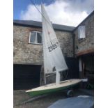 Sailing Boat: Laser sailing Dingy with launch trailer and road trailer, dagger board, carbon Tiller,