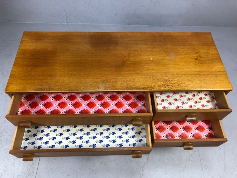 Mid century Stag side board/chest of four drawers, approx. 118cm x 43cm x 69cm tall - Image 4 of 7