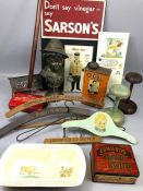 Collection of vintage items / curios to include Weetabix ceramic bowl, Sarson's vinegar