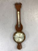 Mahogany Wheel barometer, the 21cm dial signed G Bianchi, Ipswich, the neck set with an alcohol