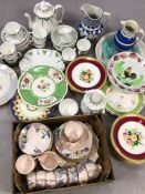 Large collection of vintage ceramics to include Art Deco Tuscan 'Plant' pattern hand painted part