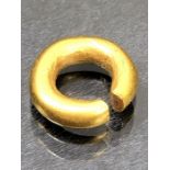 Celtic Gold Ring Money believed to have been found in Norfolk in the 1980's approx 15mm across & 6.
