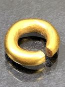 Celtic Gold Ring Money believed to have been found in Norfolk in the 1980's approx 15mm across & 6.