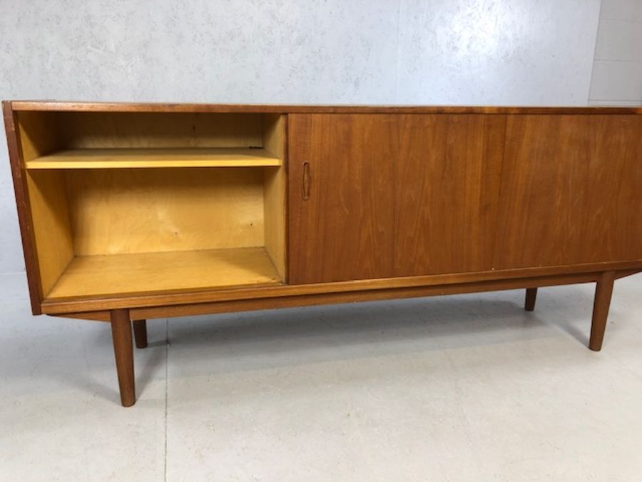 Swedish Mid Century Troeds Bjarnum sideboard by Nils Jonsonn, four drawers to centre with cutlery - Image 6 of 8